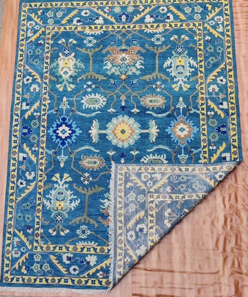 Hand knotted Rug Oushak - Image 3